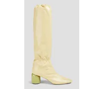 Nikkie leather knee boots - White