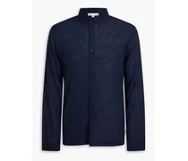 Dylan linen-jersey shirt - Blue