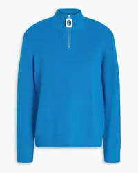 J.W.Anderson Ribbed wool half-zip sweater - Blue Blue