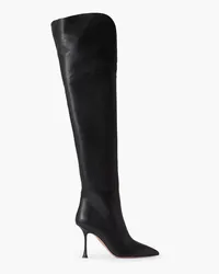 Aquazzura Bad and Boogie 95 leather over-the-knee boots - Black Black