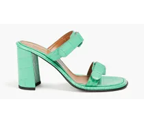 Shane croc-effect leather sandals - Green