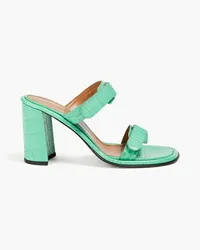 Petar Petrov Shane croc-effect leather sandals - Green Green