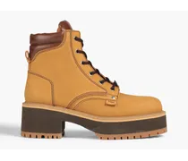 Nubuck combat boots - Brown