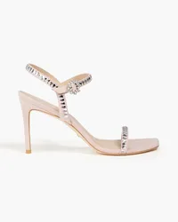 Stuart Weitzman Gemcut 85 crystal-embellished suede sandals - Pink Pink