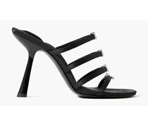 Nala logo-embellished satin sandals - Black