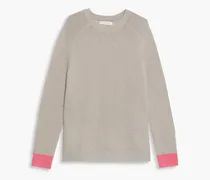 Two-tone wool and cashmere-blend sweater - Pink