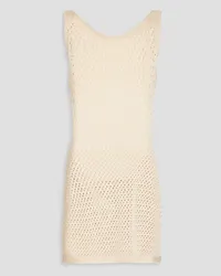 Savannah Morrow Kir open-back crocheted Pima cotton mini dress - White White