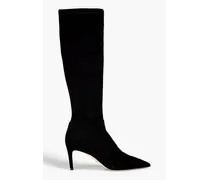 Suede knee boots - Black