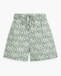 Onia Printed linen and cotton-blend shorts - Green Green