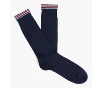 Cotton-blend jersey socks - Blue