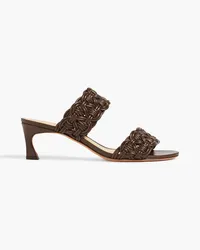 Alexandre Birman Sammy 50 braided leather mules - Brown Brown