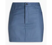 Hornby wool-blend twill mini skirt - Blue
