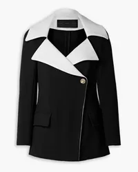 Proenza Schouler Two-tone stretch-wool blazer - Black Black