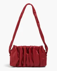 Elleme Vague pleated leather shoulder bag - Burgundy Burgundy