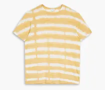 Tie-dyed cotton-jersey T-shirt - Yellow
