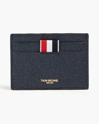 Thom Browne Pebbled-leather cardholder - Blue Blue