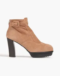 TOD'S Suede platform ankle boots - Neutral Neutral