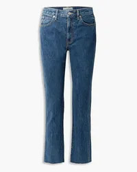 SLVRLAKE Hero frayed high-rise straight-leg jeans - Blue Blue