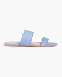 Stuart Weitzman Santorini scalloped suede sandals - Blue Blue