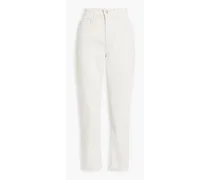 Hutton high-rise straight-leg jeans - White