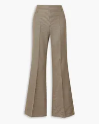 Stella McCartney Mona houndstooth wool flared trousers - Neutral Neutral