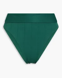 Onia Ivy ribbed high-rise bikini briefs - Green Green