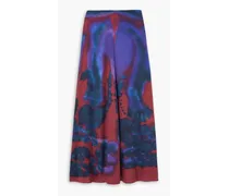 Hydra printed crepe skirt - Burgundy