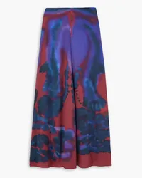 Altuzarra Hydra printed crepe skirt - Burgundy Burgundy