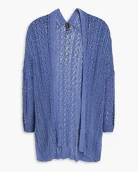 Autumn Cashmere Pointelle-knit cardigan - Blue Blue