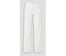 Mid-rise straight-leg jeans - White