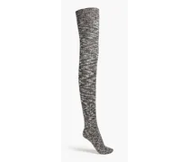 Mélange cotton-blend socks - Black