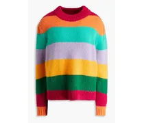 Matty striped knitted turtleneck sweater - Orange