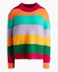 Olivia Rubin Matty striped knitted turtleneck sweater - Orange Orange