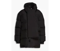 Oversized quilted shell down jacket - Black