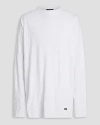 Balenciaga Embroidered mesh T-shirt - White White