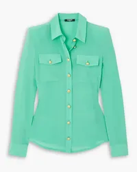 Balmain Silk crepe de chine shirt - Green Green