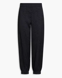 Stella McCartney Logo-print stretch-satin pajama pants - Black Black