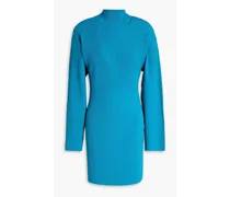 Ribbed-knit mini dress - Blue
