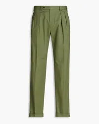 Slowear Incotex pleated stretch-cotton pants - Green Green