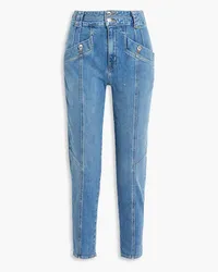 Derek Lam Alexa cropped high-rise tapered jeans - Blue Blue