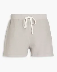 James Perse Waffle-knit cotton and cashmere-blend shorts - Gray Gray