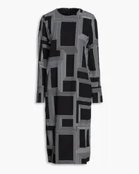 Joseph Darlan printed crepe midi dress - Black Black