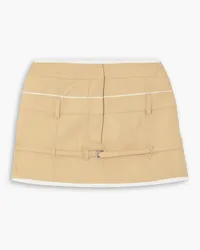 Jacquemus Caraco buckled layered woven mini skirt - Neutral Neutral