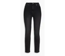 Galloway faded mid-rise skinny jeans - Black