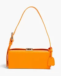 Mark Cross Grace Lungo pebbled-leather shoulder bag - Orange Orange