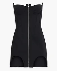 Dion Lee Strapless cotton-blend mini dress - Black Black