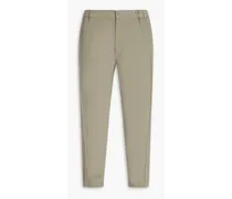 Tapered stretch-twill pants - Green