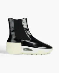 Maison Margiela Patent-leather platform ankle boots - Black Black