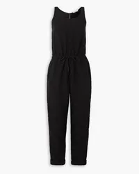 James Perse TENCEL™ Lyocell and linen-blend canvas jumpsuit - Black Black