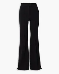 Helmut Lang Pleated stretch-twill flared pants - Black Black